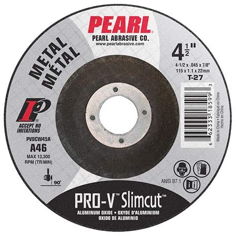 Pearl Slimcut Cut Off Wheel 4-1/2 x .045 x 7/8" TYPE 27 PRO-V 25/pk