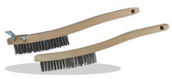 Pearl Abrasive Wire Brush Curved Handle Wire Scratch Brushes