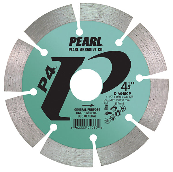 Pearl Abrasive Diamond Segmented Blade P4™ General Purpose 4 Inch
