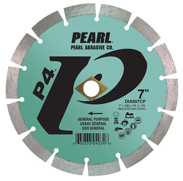 Pearl Abrasive Diamond Segmented Blade P4™ General Purpose 7 Inch
