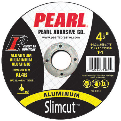 Pearl Abrasive A46 CW4532ALM Slim Cut Off Wheel Aluminum