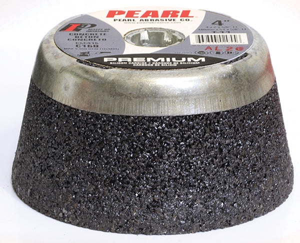 Pearl Abrasive T-11 Cup Stone Silicon Carbide Metal-Backed