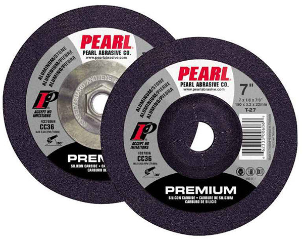 Pearl Abrasive Flexible Grinding Wheels Silicon Carbide 7 x 1/8 x 7/8