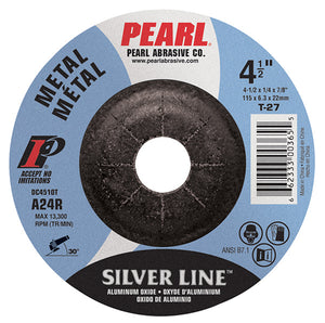 Pearl Abrasive Depressed Center Silver Line Aluminum Oxide