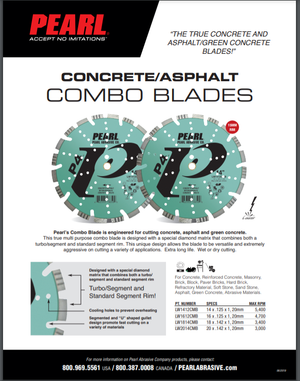 Pearl Abrasive Concrete/Asphalt Combo Blades Spec Sheet