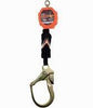 Pygmy Hog 11' Web Self Retracting Life Line with Peri Form Hook. Orange container with hook line coming out and a lockable hook.