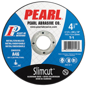 Pearl Abrasive A46 CW4532A Slimcut Cut-Off Wheel
