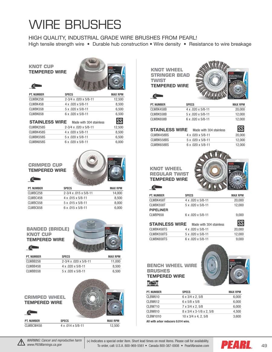 Wire Brushes Spec sheet