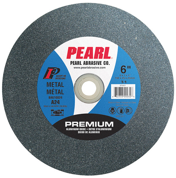 Pearl Abrasive Premium Aluminum Oxide Bench Grinding Wheel