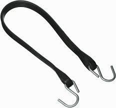 tarp straps 41 inch. Black, stretchable with metal hooks.